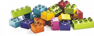 Image of multi-colored toy bricks in a pile. 